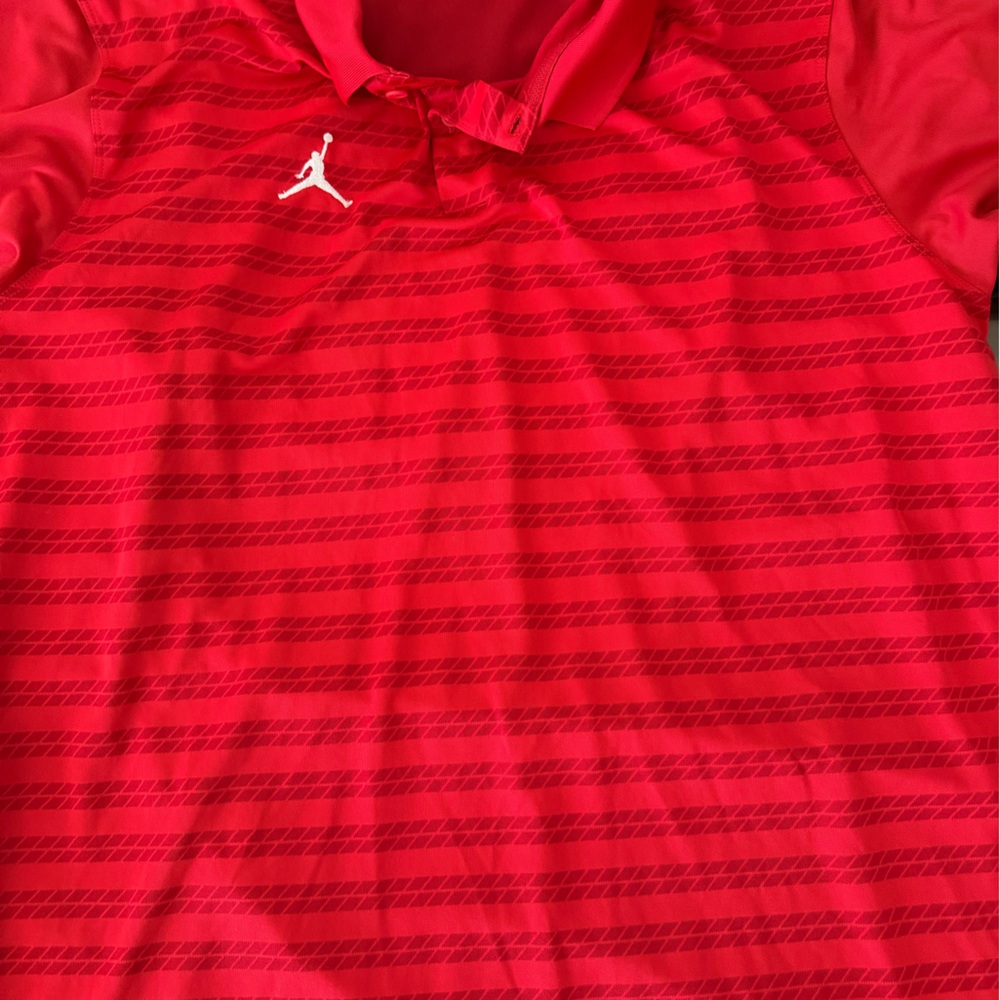 Nike Red Dri-FIT Shirt Air Michael Jordan Golf Polo